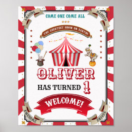 Circus välkomna party-tecken Karnival-välkomstpost Poster