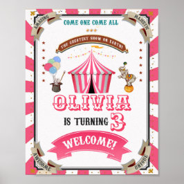 Circus välkomna party-tecken Karnival-välkomstpost Poster