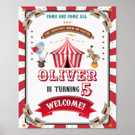 Circus välkomna party-tecken Karnival-välkomstpost Poster