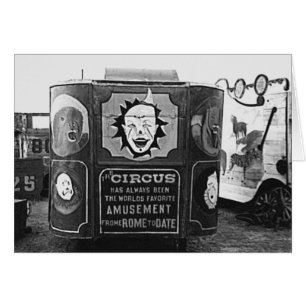 Circus Wagon Vintage 1937 Montana Photo Hälsningskort