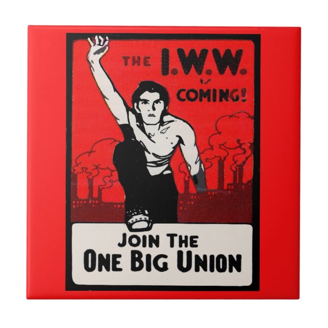 Cirka 1905 IWW kommer Kakelplatta (Framsidan)