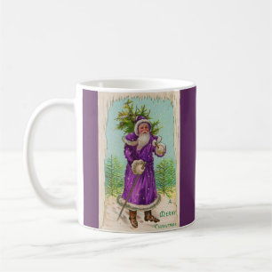 Cirka 1910 Jultomten i lila robe Kaffemugg