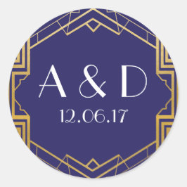 Cirka 1920-års rund Stickers-etikett för marin och Runt Klistermärke