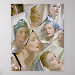 Cirka 1940 vackert kvinnotryck poster
