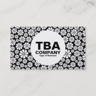 Cirkel 8 Petals - (Guld) på vitt Visitkort