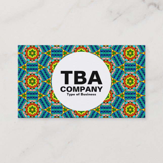 Cirkel - Abstrakt Mönster Visitkort (Framsida)