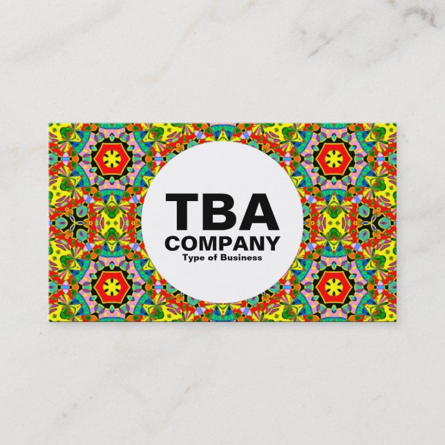 Cirkel - Abstrakt Mönster Visitkort (Framsida)