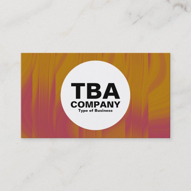 Cirkel - Abstraktens Orange Visitkort (Framsida)