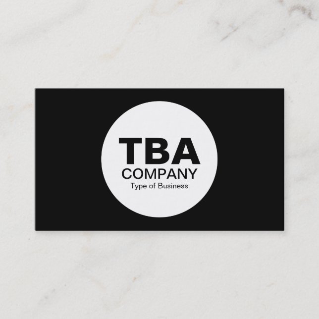 Cirkel (Alt-version) - svart Visitkort (Framsida)