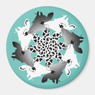 cirkel av giraffmagnet magnet