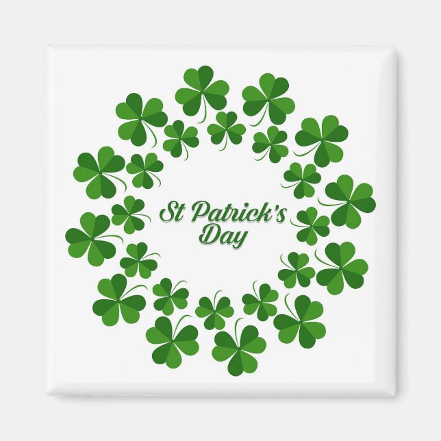 Cirkel av Shamrocks Magnet (Framsidan)
