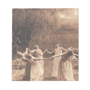 Cirkel av vitsar Vintage Kvinnor som dansar Anteckningsblock