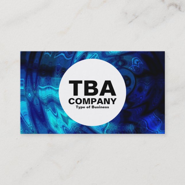 Cirkel - blå Vatten Visitkort (Framsida)