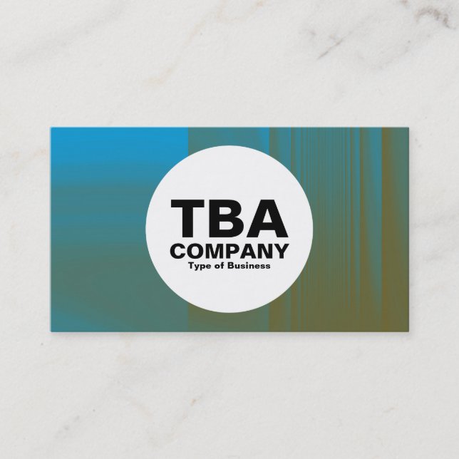 Cirkel - Blått och Orange glas Visitkort (Framsida)