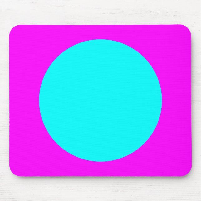 Cirkel - Cyan och Magenta Musmatta (Framsidan)