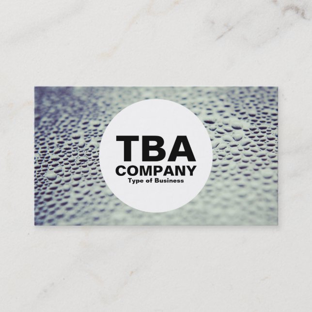 Cirkel - droppar i Vatten på glas 01 Visitkort (Framsida)