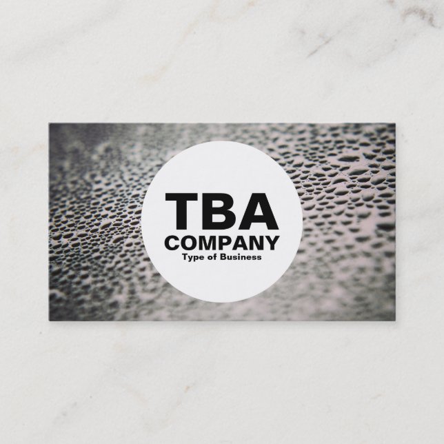 Cirkel - droppar i Vatten på glas 02 Visitkort (Framsida)