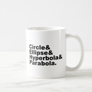 Cirkel Ellips Hyperbel Parabel   Koniska sektioner Kaffemugg