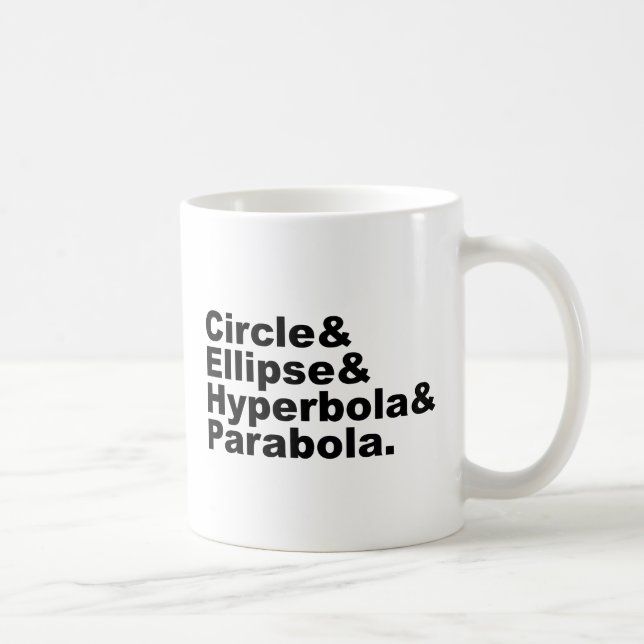 Cirkel Ellips Hyperbel Parabel | Koniska sektioner Kaffemugg (Höger)