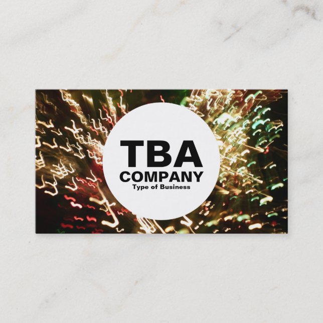 Cirkel - Fiberoptisk lampa Visitkort (Framsida)