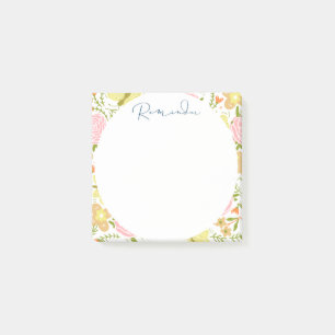 Cirkel för blommigt och Abstrakt Post-it Block