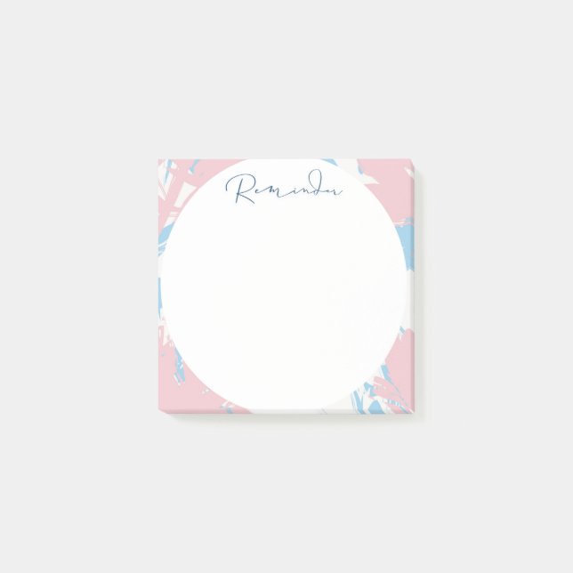 Cirkel för blommigt och Abstrakt Post-it Block (Framsida)