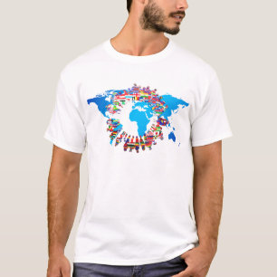 Cirkel för Flagga för kontinentala personer T Shirt