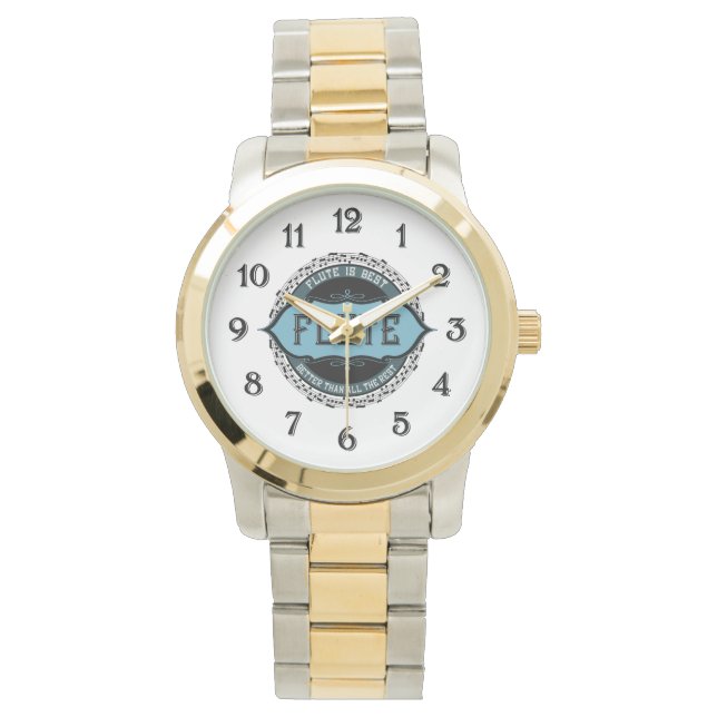 Cirkel för flute Best Music Note Armbandsur (Framsida)