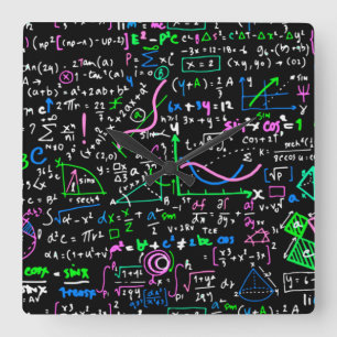 Cirkel för linjär matematikutbildning i matematik fyrkantig klocka