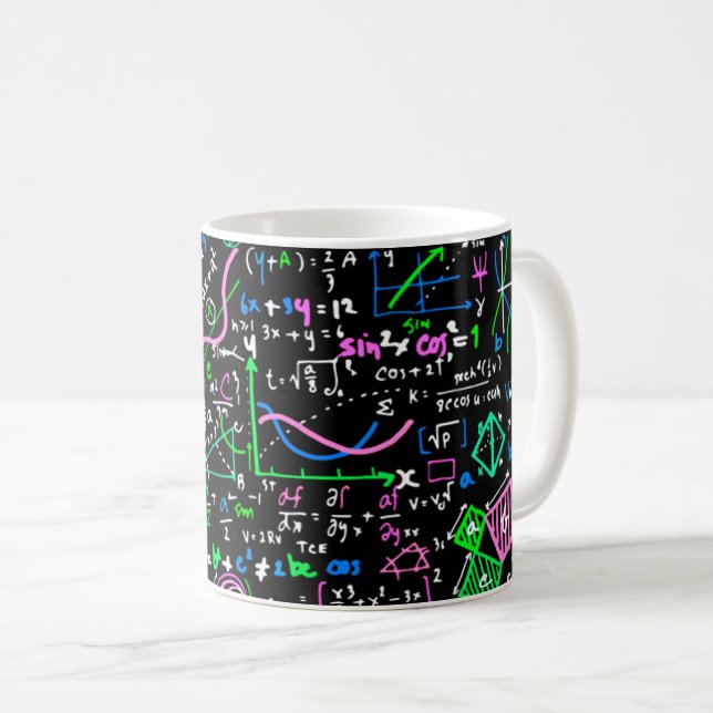 Cirkel för linjär matematikutbildning i matematik kaffemugg (Framsida höger)