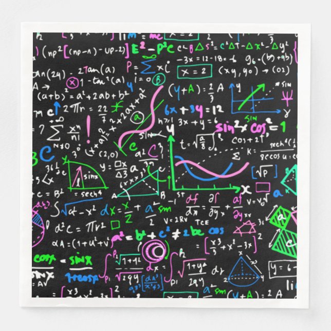 Cirkel för linjär matematikutbildning i matematik pappersservett (Framsida)