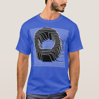 Cirkel Geometric Linjer T Shirt