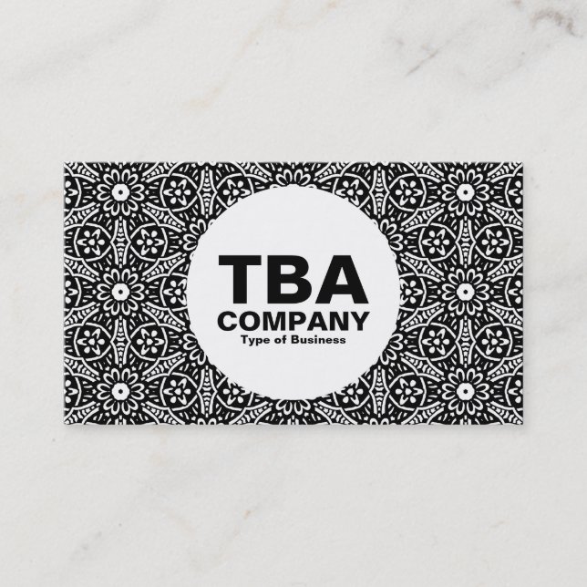 Cirkel - Geometriska blommor Visitkort (Framsida)