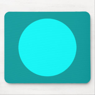 Cirkel - Grönt i cyan och hav Musmatta