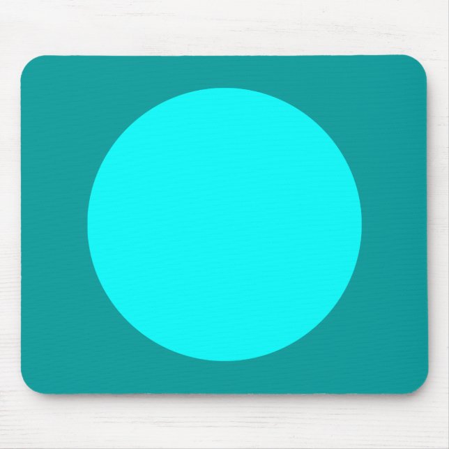 Cirkel - Grönt i cyan och hav Musmatta (Framsidan)