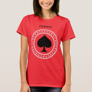 Cirkel Hjärtar Svart spade Thunder_Cove T Shirt