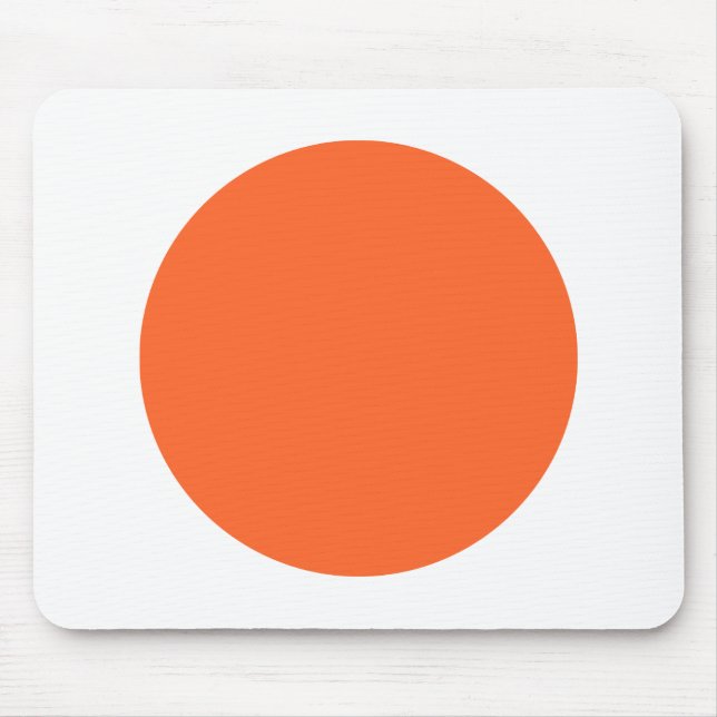 Cirkel - Högre Orange med vit Musmatta (Framsidan)