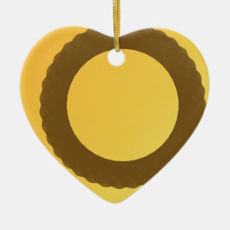 cirkel i brunjordens abstrakt julgransprydnad keramik