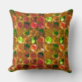 Cirkel i struktur på grov orange kudde