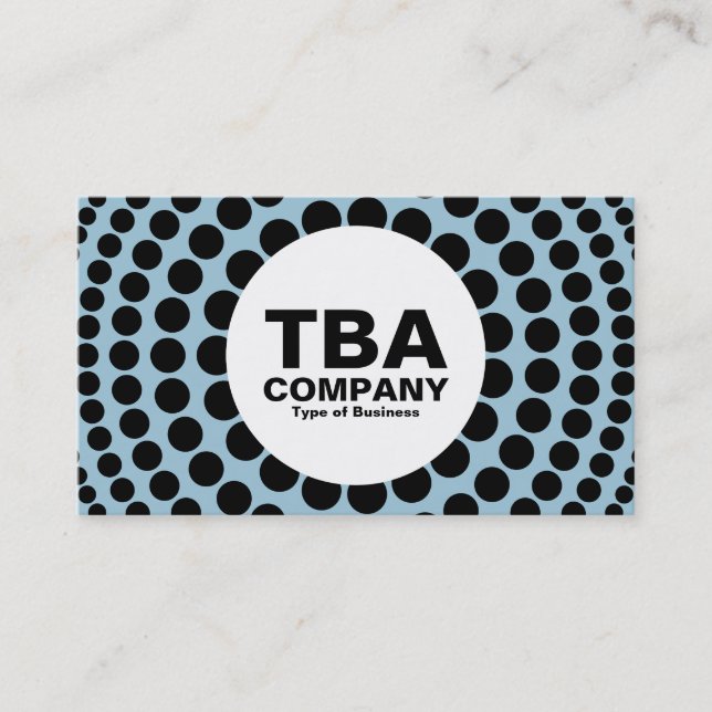Cirkel - Koncentriska fläckar - Blek Blue 9dc6d8 Visitkort (Framsida)