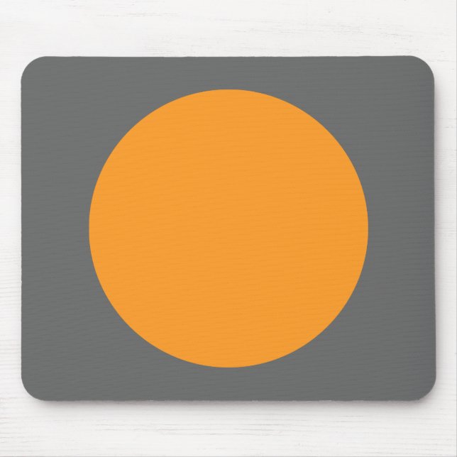 Cirkel - lätt Orange med Grått Musmatta (Framsidan)