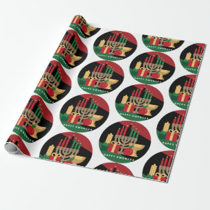 Cirkel Lycklig Kwanzaa papper förpackning Presentpapper