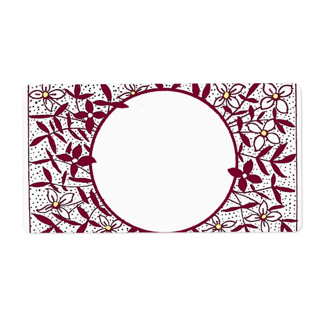 Cirkel med daisy gräns fraktsedel (Framsidan)