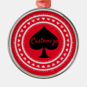 Cirkel med Hearts Black Spade Thunder_Cove Julgransprydnad Metall