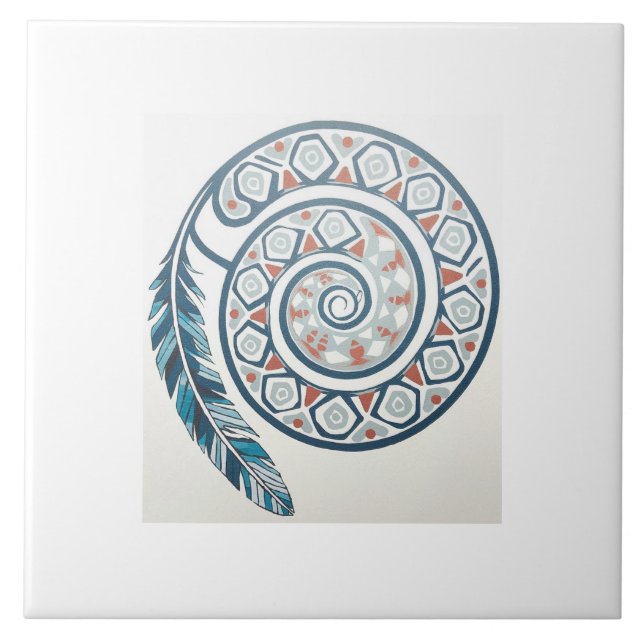 Cirkel med ludd kakelplatta (Framsidan)