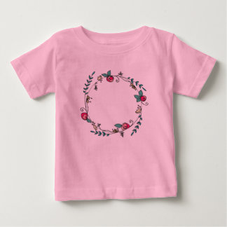 Cirkel med Rosenknoppar på Rosa Tutu T-shirt