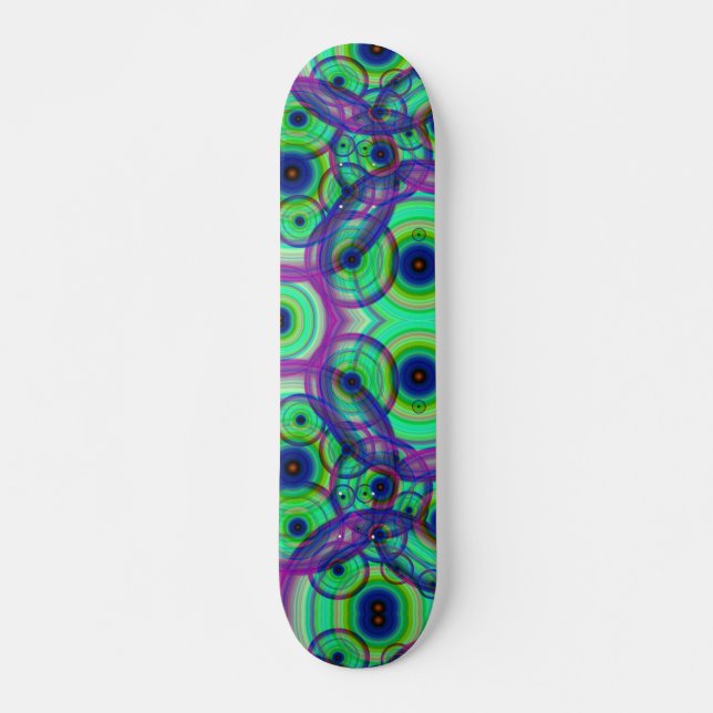 cirkel mini skateboard bräda 18,5 cm (Framsida)