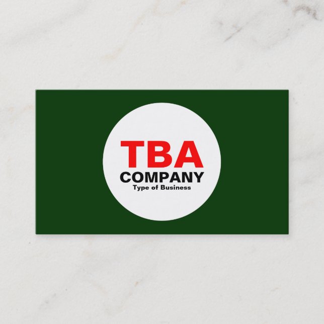 Cirkel - Mörk grönt Visitkort (Framsida)