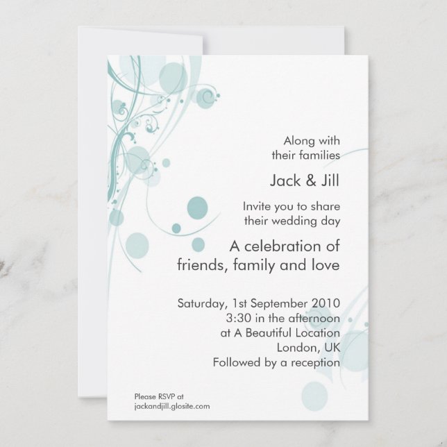 Cirkel och virvel (dimma) 5x7 inbjudningar (Framsida)