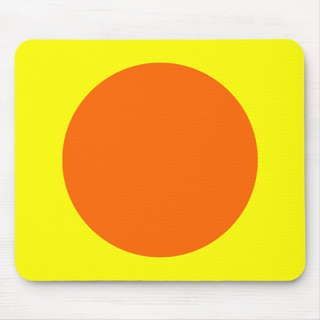Cirkel - Orange och Gult Musmatta (Framsidan)